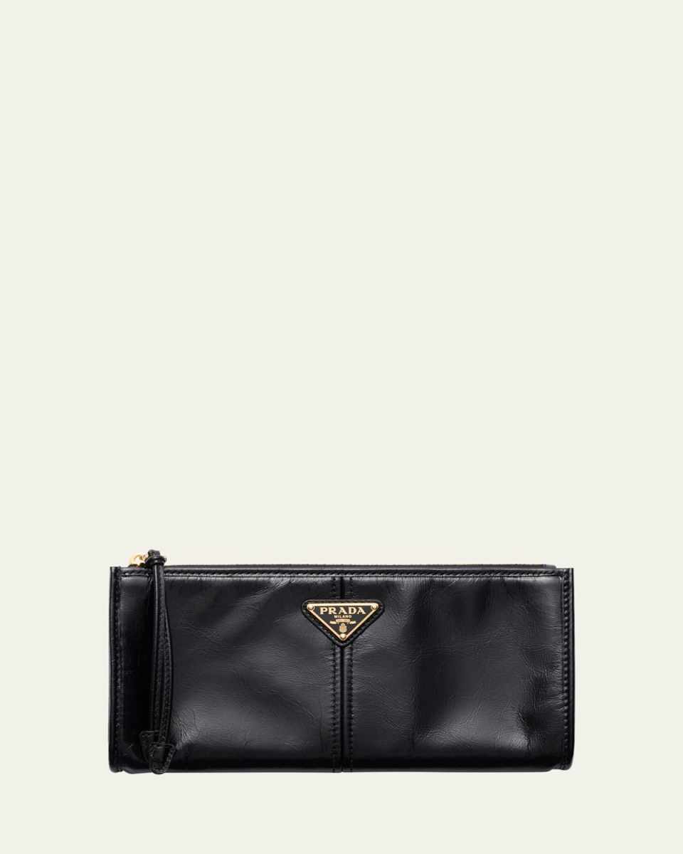 Zip Soft Lux Leather Pouch Bag